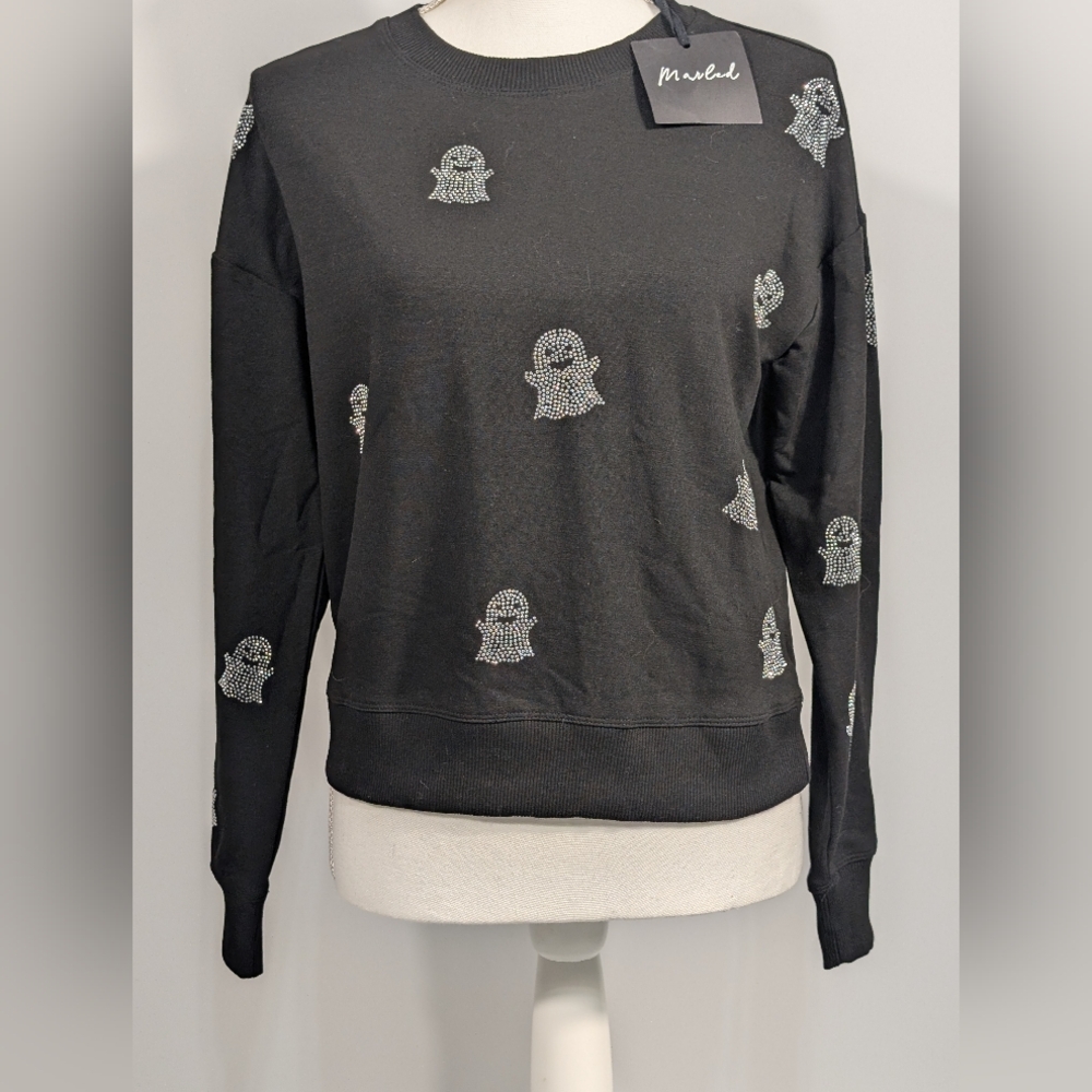 Ghost Embellished Long Sleeve Women's Sweatshirt